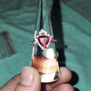 Inspired To Dream Lab Created Ruby Rhodium Plating Size 6 FIRM PRICE $35